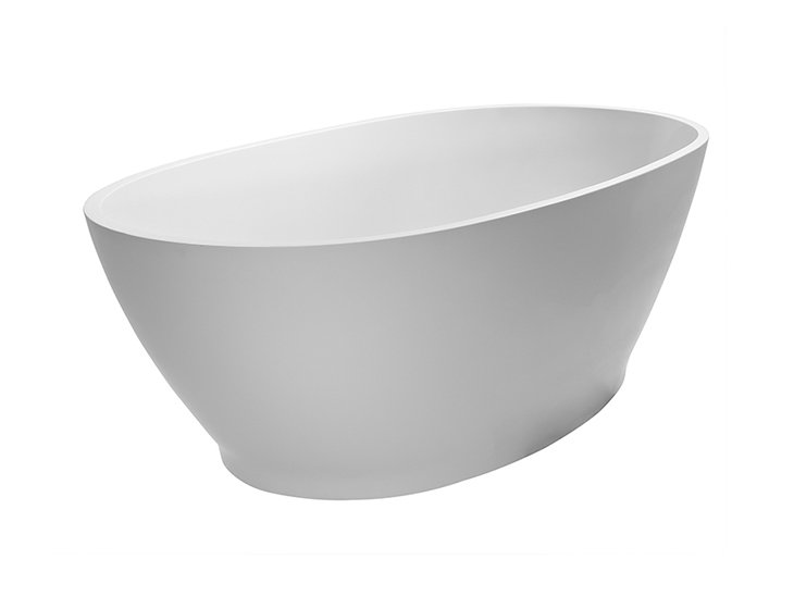 Alissa 64.75" Freestanding Air Bathtub, Gloss White