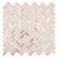 Velmo 0,5 po x 1 po Carreau de mosaïque en verre poli pour mur et plancher aspect pierre à chevrons / chevrons Subway-80834133