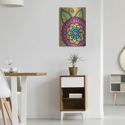 Bungalow Bungalow «Bright Bold Blooms 2» par Hello Angel, art mural en métal