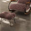 Chaise berçante en bois massif Vintage Artsy