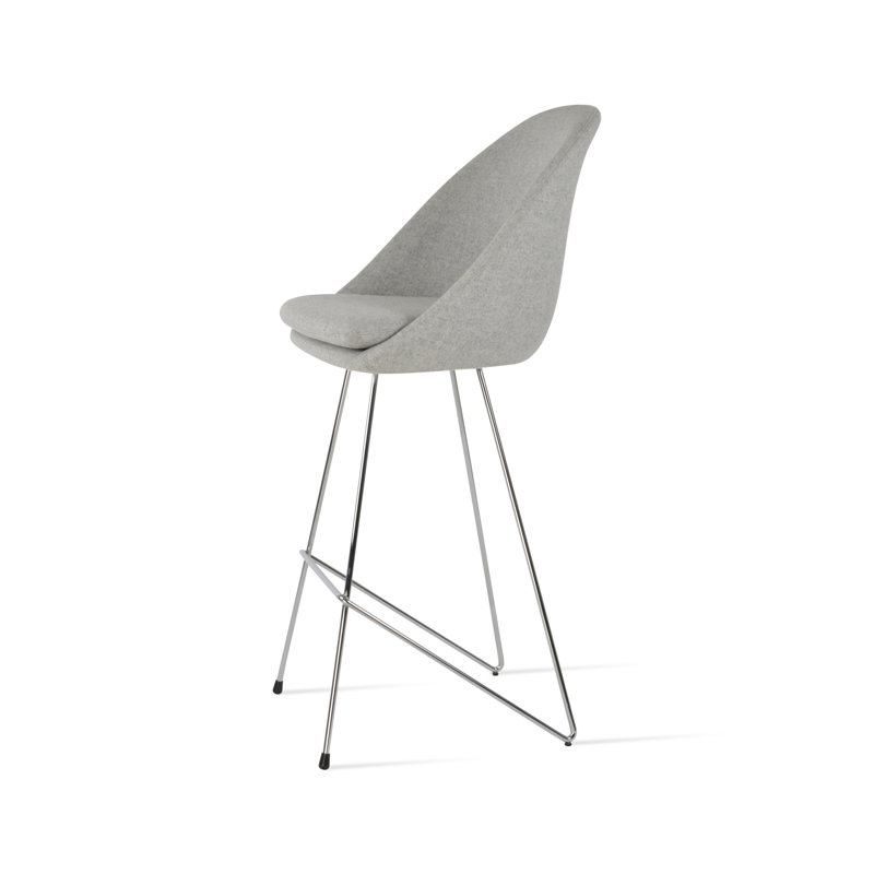 Tabouret de bar et de comptoir Avanos, Tabouret de bar (siège d'une hauteur de 29 po), Noir, Gris foncé