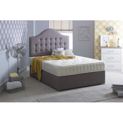 Ortho Mair Upholstered UK King - DE 150 X 200 Cm Divan Bed with Mattress
