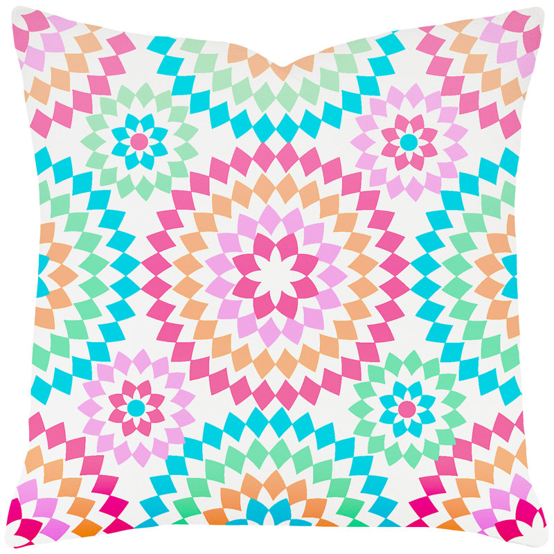 Housse de coussin en coton & insert, 20 po X 20 po, Rose