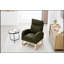 Chaise berçante en tissu Teddy avec repose-pieds réglable, repose-tête épaissi, dossier haut et pochette de rangement, base en bois massif-1984352754-1984352767