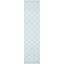 Tapis géométrique en laine / coton tissé à la main et à plat Mccall - bleu clair / ivoire-1223184876