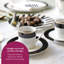 Mikasa Luxe Deco China Espresso Cups and Saucers, 100ml