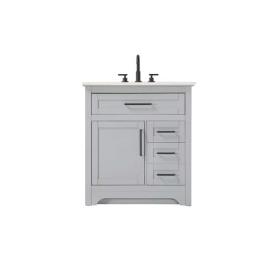 Meuble-lavabo simple 32 po gris