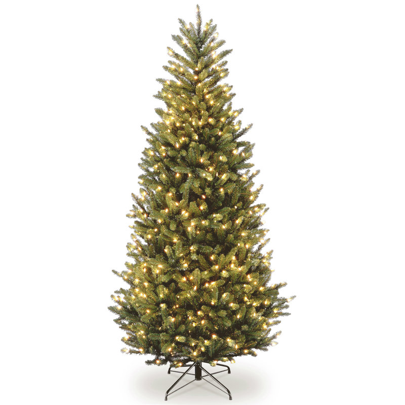 The Holiday Aisle® Natural Fraser Medium Fir Tree with Clear Lights, 7.5'