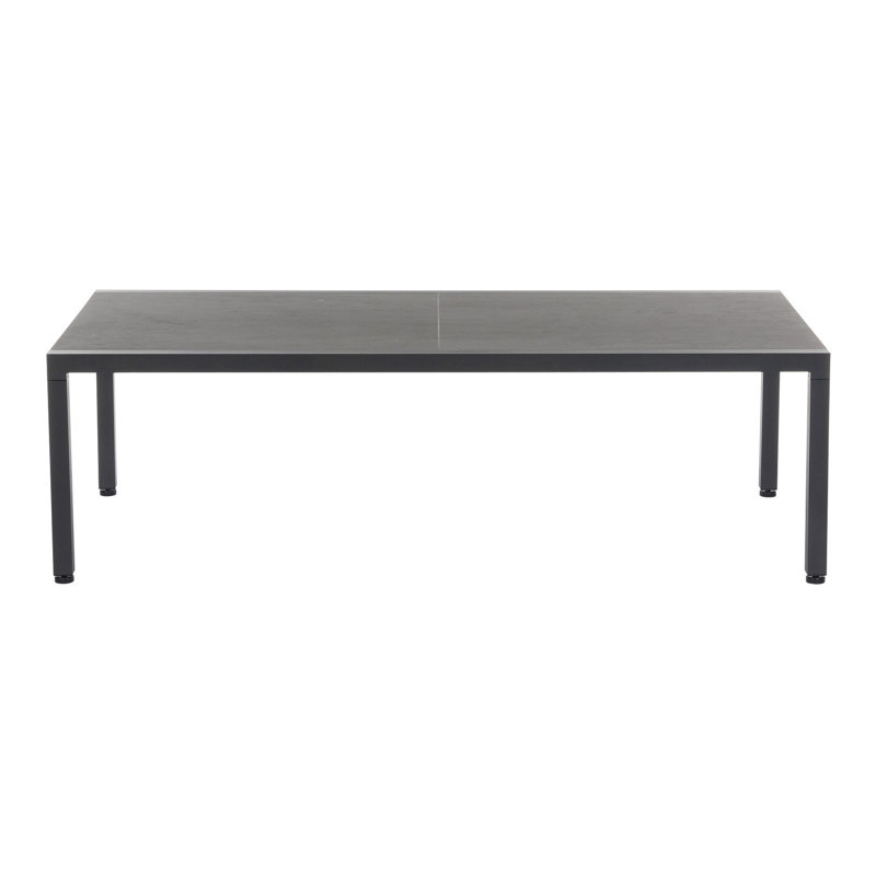Equinox Extending Dining Table, Dusk Ceramic Top/Graphite Base