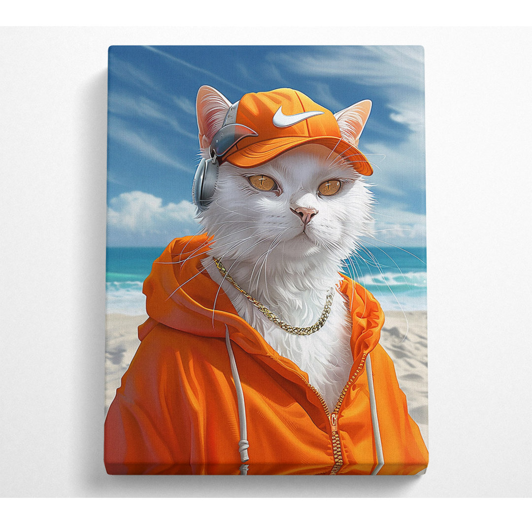 Musik Katze Canvas Druck