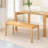 Zala 47" Wide Solid Wood Bench with Scalloped Edge