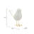 Modern White Stoneware & Ceramic Bird Figurine with Gold Metal Accents - 8" Decorative Sculpture for Home, Office, Bedroom, and Living Room