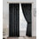 Glitzy Marble Effect Ring Top Velvet Curtain Panel, Blackout Luxury Window Curtain