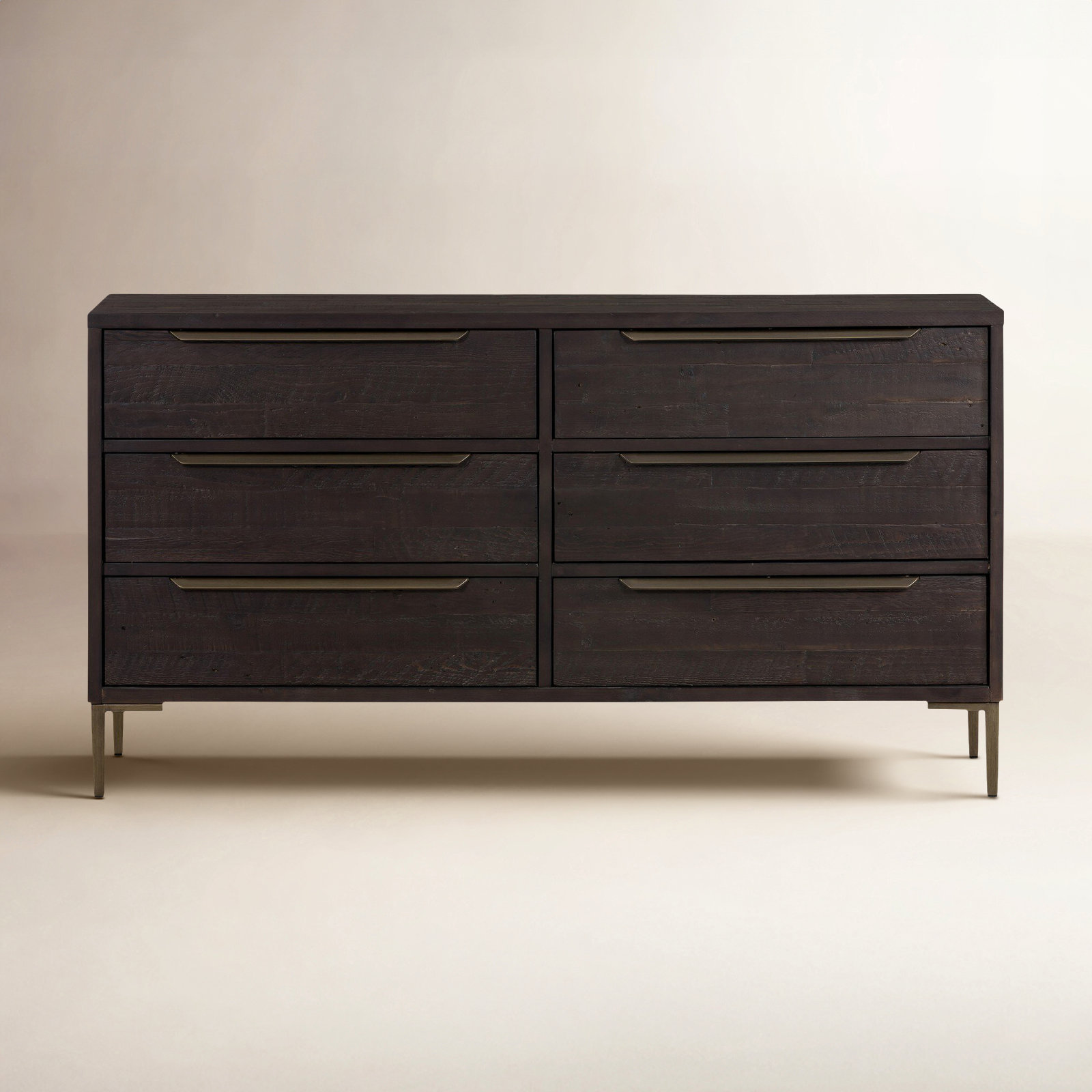 6 - Drawer Double Dresser, Black