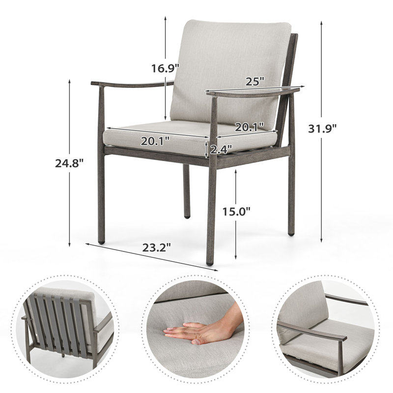 Marienne pour 7 personnes en plein air, Gris, Beige