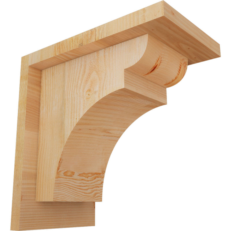 Yorkshire Yorktown avec plaque arrière, H 10 po x l 6 po x P 10 po, Sapin de Douglas, Sciage brut