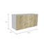 Armoire murale Toran, deux tablettes, double porte, finition blanc / chêne clair-1789029827