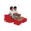 Fauteuil à billes de jardin imperméable Original avec tissu 100% polyester, rouge | 39,4 po x 15,7 po x 19,7 po | Comprend 2 coussins (15,7 po x 13,8 po x 7,9 po) | Capacité de poids maximale: 440 lb, système de fermeture à glissière double dissimulé, perles de polystyrène écologiques-237848415