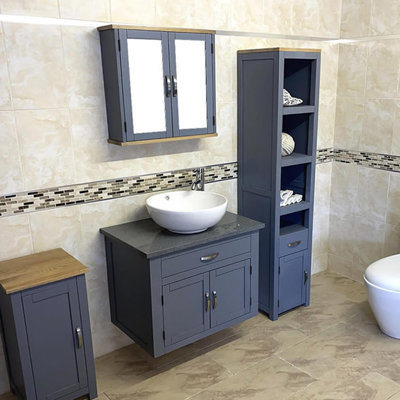 Brading 750mm Single Bathroom Vanity with Vessel Ceramic Basin