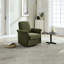 Fauteuil d'appoint pivotant avec base en bois