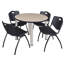 Plateau de table Kee, 4 chaises empilables-679235405-679235378-679235382