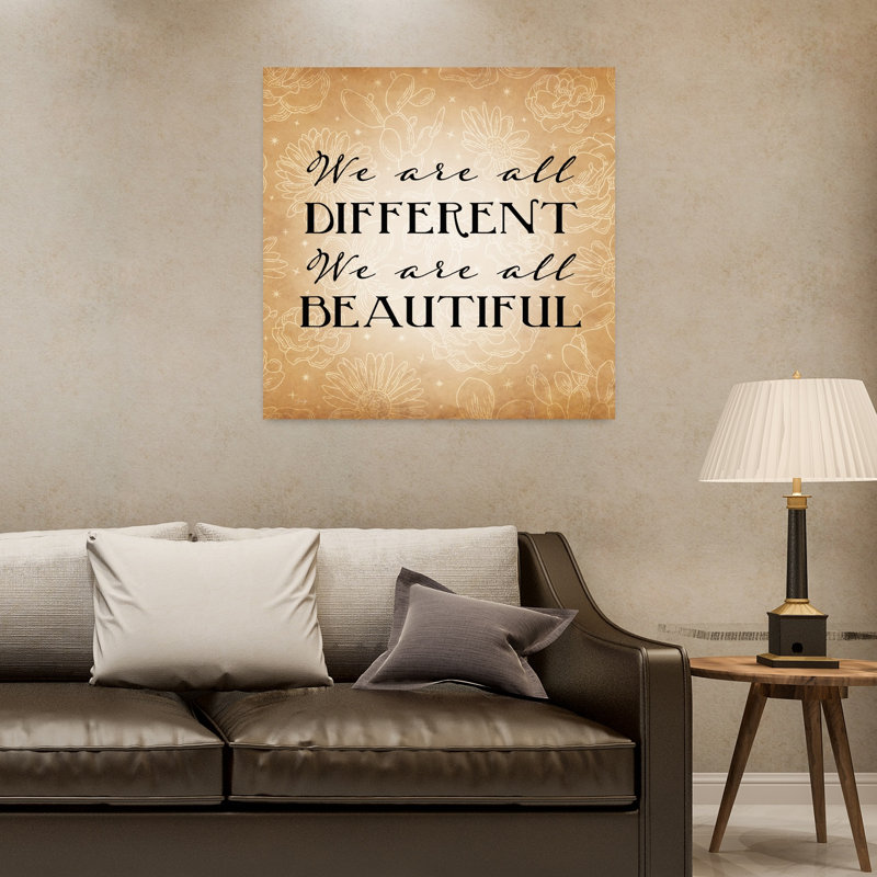 Art contemporain abstrait «We are all différent», H 32 po x l 32 po