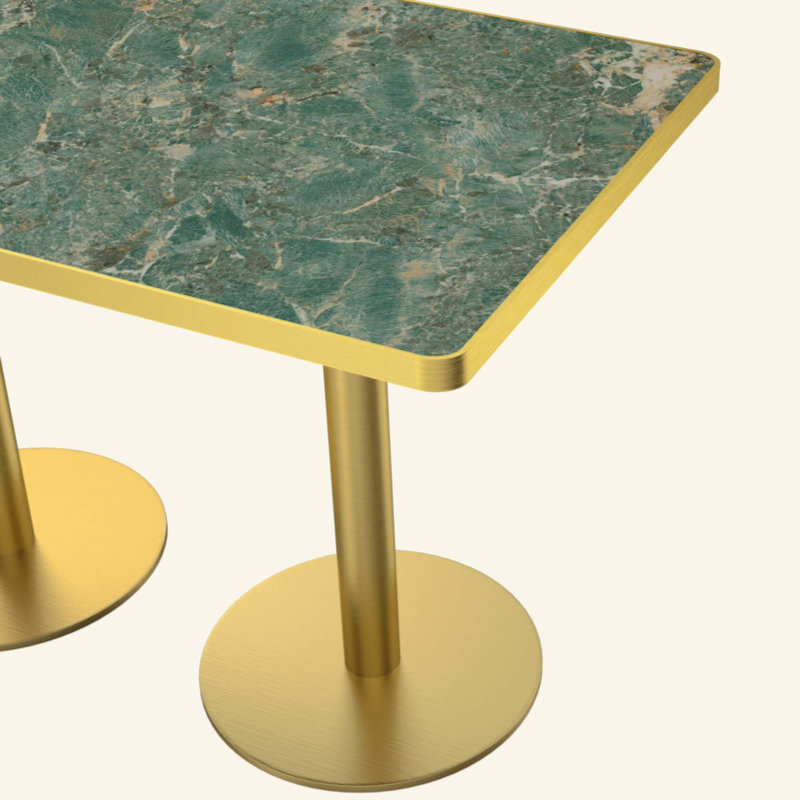 Table de salle à manger Tulipe de 47,24 pouces, plateau en pierre frittée avec impression luxueuse imitation marbre, base en acier inoxydable, surface résistante aux égratignures et à l'usure, imperméable, convient aux restaurants aménagés.