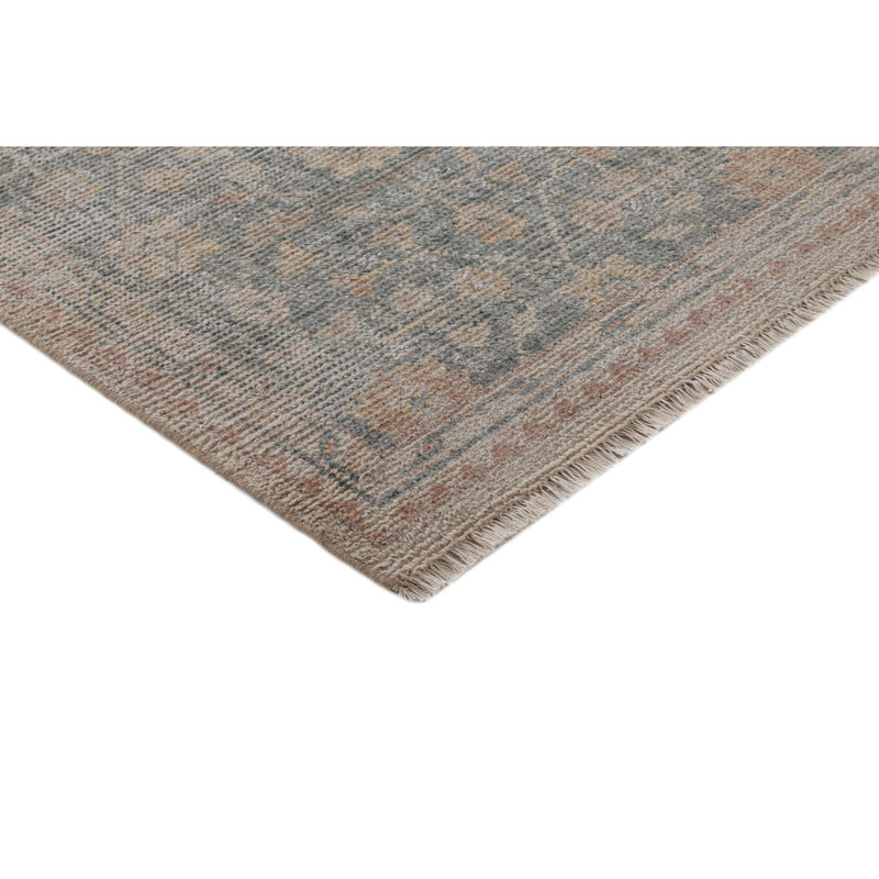 Tapis d'intérieur en laine noué à la main Kaya, Tapis de couloir 2 pi 6 po x 8 pi