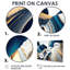 «Abstract Geode Waves Blue I» - Art mural bleu 4 pièces-1223987064-1223987065