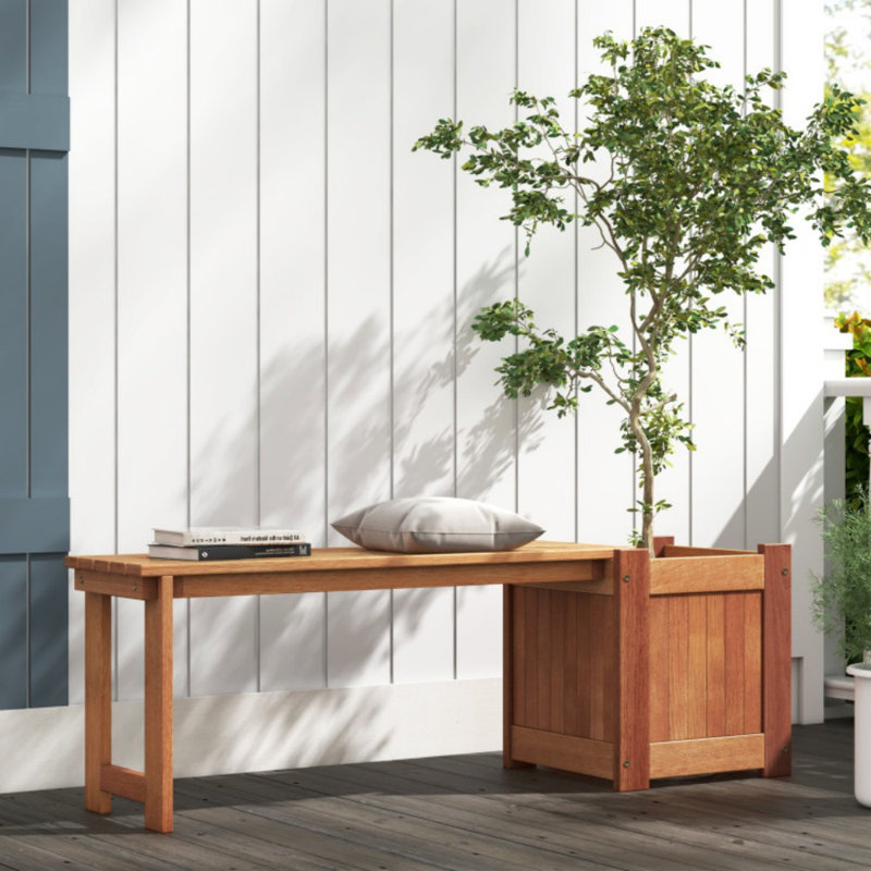 Boîte à fleurs en bois de teck