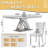 69" Modern Faux Marble Dining Table Set With Double X Base-122922126-116292544-116292550