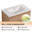 Meuble-lavabo mural simple 29,96 po Ganado avec comptoir en céramique