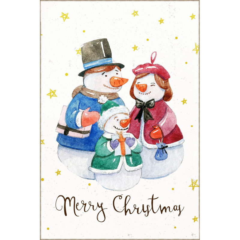 Tapis décoratif lavable à la machine Christmas Merry Christmas, Tapis de couloir 2 pi 6 po x 9 pi 10 po