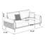 Causeuse coussin en cuir véritable kaki café-607477351-607477344