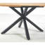 Table extensible avec plateau et pieds en métal pour les bureaux à domicile, 120 / 160X120x75cm, aspect chêne, assemblage simple, espaces de détente pour la salle à manger, aspect ombragé, étapes faciles