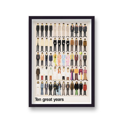 The Beatles Ten Great Years Reimagined Music - Single Picture Frame Print