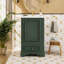 Meuble-lavabo de 20 po avec lavabo en céramique, porte à fermeture en douceur, tablette ajustable en forme de U, tiroir de compartiment et support de porte, style moderne, conception peu encombrante