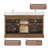 Friedliese 60" Double Bath Vanity with Silk White Quartz Stone Top-77020718