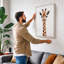 Gentle Giraffe Modern - Wrapped Canvas-875702700-875702701