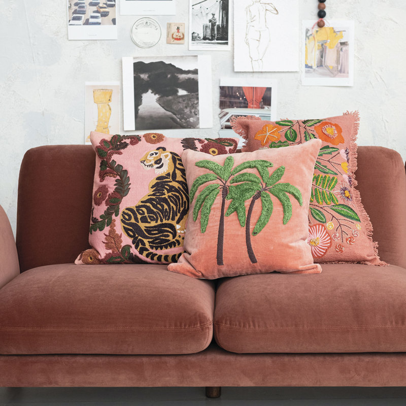 Cotton Square Throw Pillow Cover & Insert