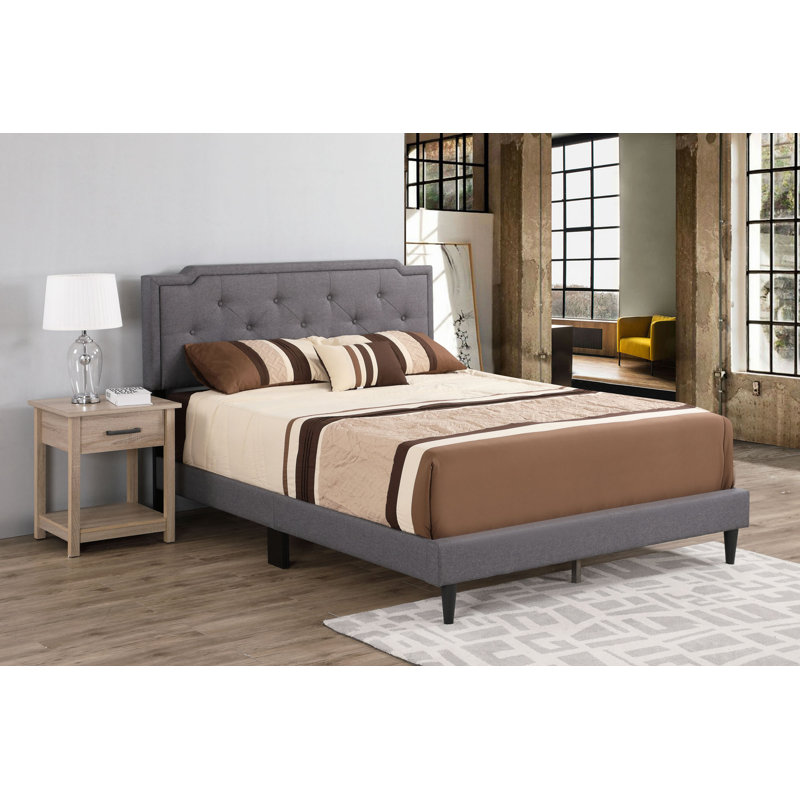 Lit décontracté élégant pour le confort, Gray, Queen