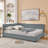 Queen Size Upholstered Tufted Bed Frame, Sofa Bed Frame With Comfortable Backrest And Armrests, Queen Size Bed For Bedroom, Living Room,Velvet(85.5''*64.5''*30.5'')-295141323-295141327