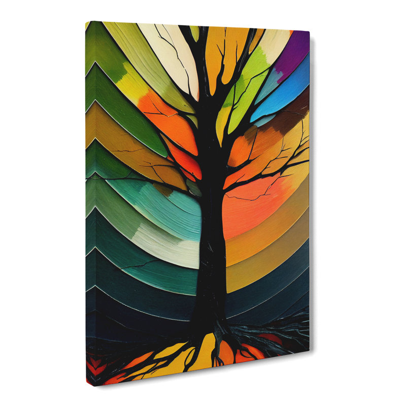 Tree Palette Knife - Wrapped Canvas, 50cm H x 35cm W x 3cm D