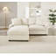 Canapé d'angle modulaire en forme de L de 183 cm, ensemble canapé nuage 2 places avec pouf amovible, 3 rangements et combinaisons personnalisables, canapé de salon en polyester (beige)
