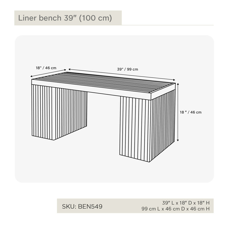 Banc de jardin en teck Ellie-Maye
