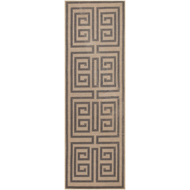 Tapis kaki Carah, Tapis de couloir 2 pi 6 po x 8 pi