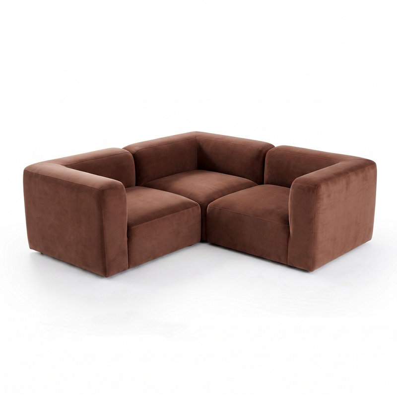 Canapé modulaire en L avec sièges profonds et 3 places Modular Performance, H 25 po x l 73 po x P 73 po