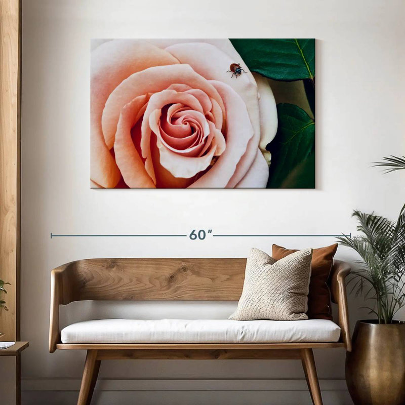 Brampt Ladybug On A Rose II, 30" H x 45" W