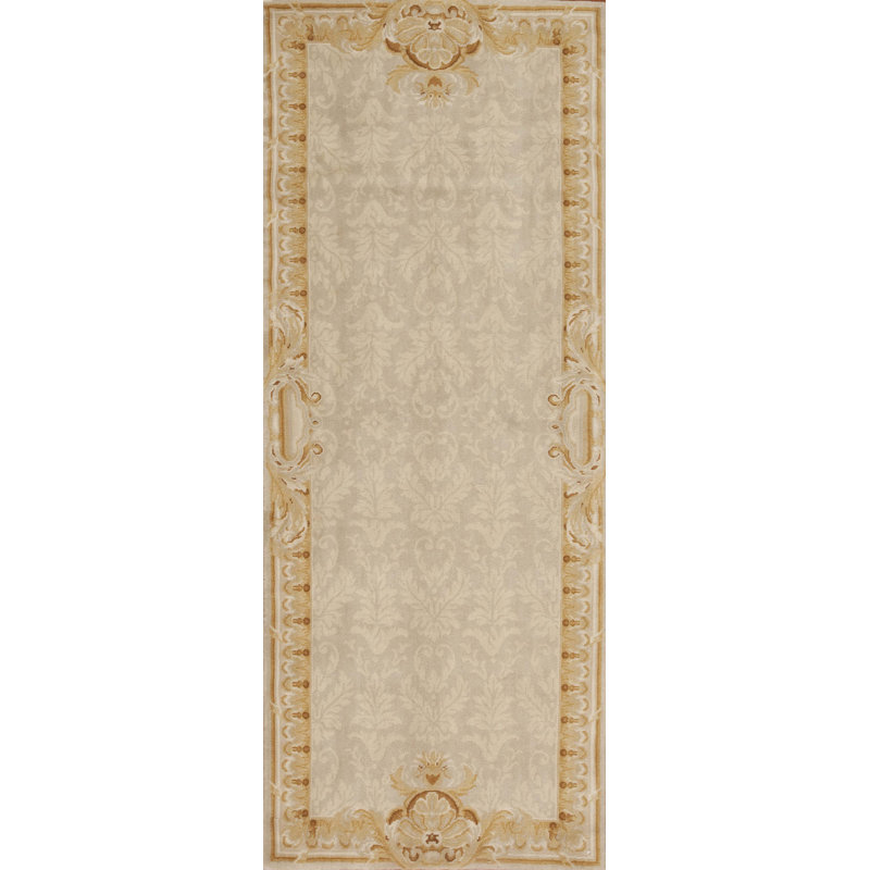 Savonnerie One-of-a-Kind 3' X 8' Hand Knotted Area Rug