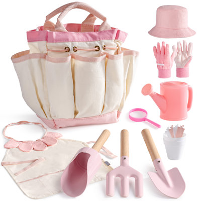 Ensemble de jardinage pour enfants, 17 pièces Outils de jardinage pour tout-petits